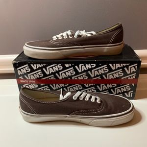 Brown laces vans